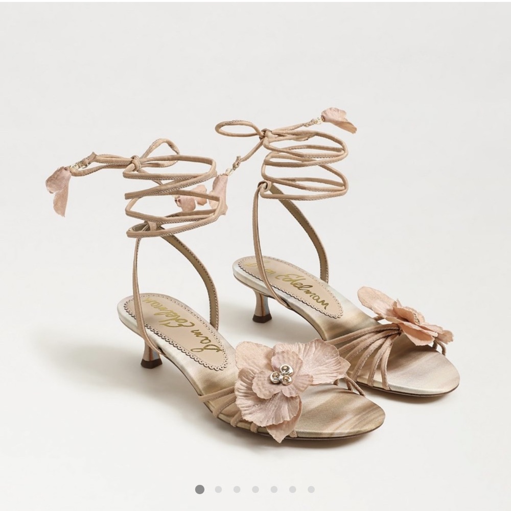 Sam Edelman Floral Beige Heels